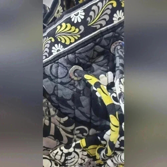Vere Bradley tote bag like new yellow black - Picture 4 of 5